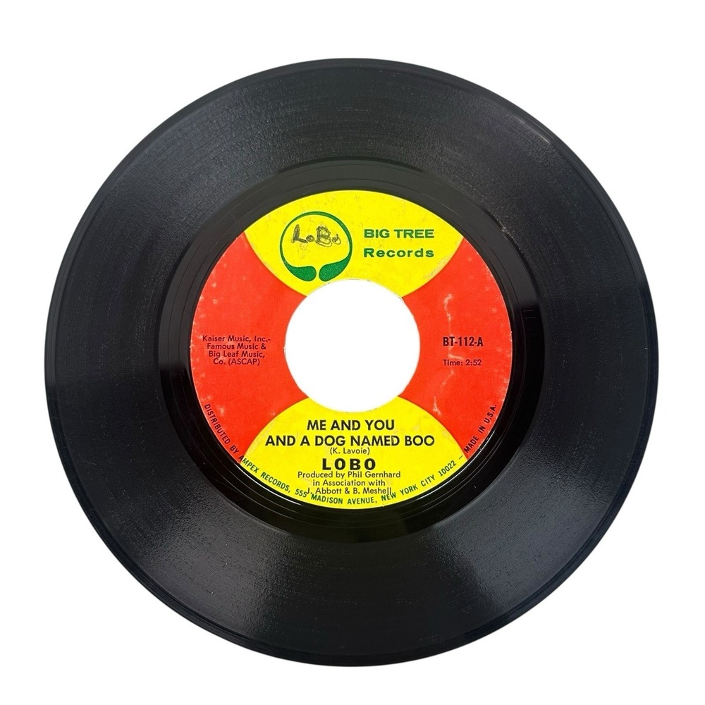 Lobo Me and You and A Dog Named Boo Walk Away From It All Vinyl 45 RPM 7" BT-112
